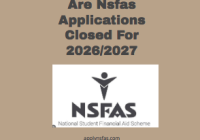 Are Nsfas Applications Closed For 2026/2027