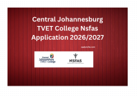 Central Johannesburg TVET College Nsfas Application 2026:2027