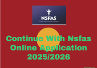 Nsfas Online Application 2025/2026
