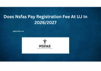 Does Nsfas Pay Registration Fee At UJ In 2026:2027