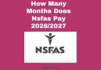 How Many Months Does Nsfas Pay 2026/2027