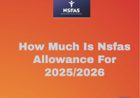 Nsfas Allowance For 2025/2026