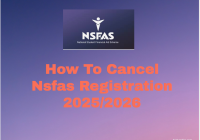 Cancel Nsfas Registration 2025