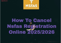 Cancel Nsfas Registration Online 2025