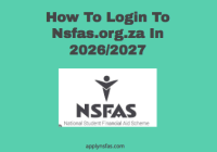 How To Login To Nsfas.org.za In 2026/2027
