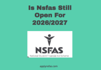 Is Nsfas Still Open For 2026/2027