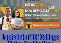 Lephalale TVET College Nsfas Application 2026/2027