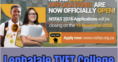 Lephalale TVET College Nsfas Application 2026/2027