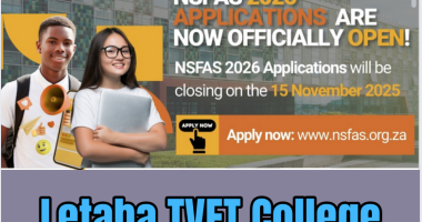 Letaba TVET College Nsfas Application 2026/ 2027