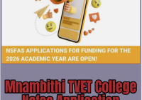 Mnambithi TVET College Nsfas Application 2026/2027