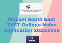 TVET College Nsfas Application 2025/2026