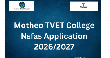 Motheo TVET College Nsfas Application 2026:2027