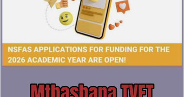 Mthashana TVET College Nsfas Application 2026/2027