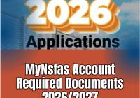 MyNsfas Account Required Documents 2026/2027