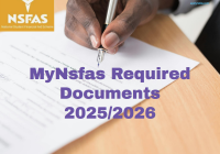 MyNsfas Account Required Documents 2025