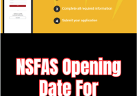 NSFAS Opening Date For 2026/2027