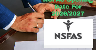 NSFAS Opening Date For 2026/2027