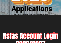 Nsfas Account Login 2026/2027
