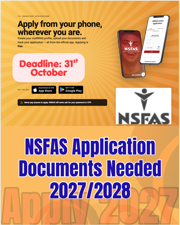 Nsfas Application Documents Needed 2027/2028