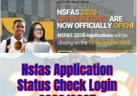 Nsfas Application Status Check Login 2026/2027