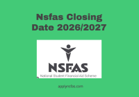 Nsfas Closing Date 2026/2027