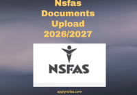 Nsfas Documents Upload 2026/2027