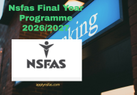 Nsfas Final Year Programme 2026/2027