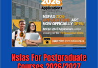 Nsfas For Postgraduate Courses 2026/2027