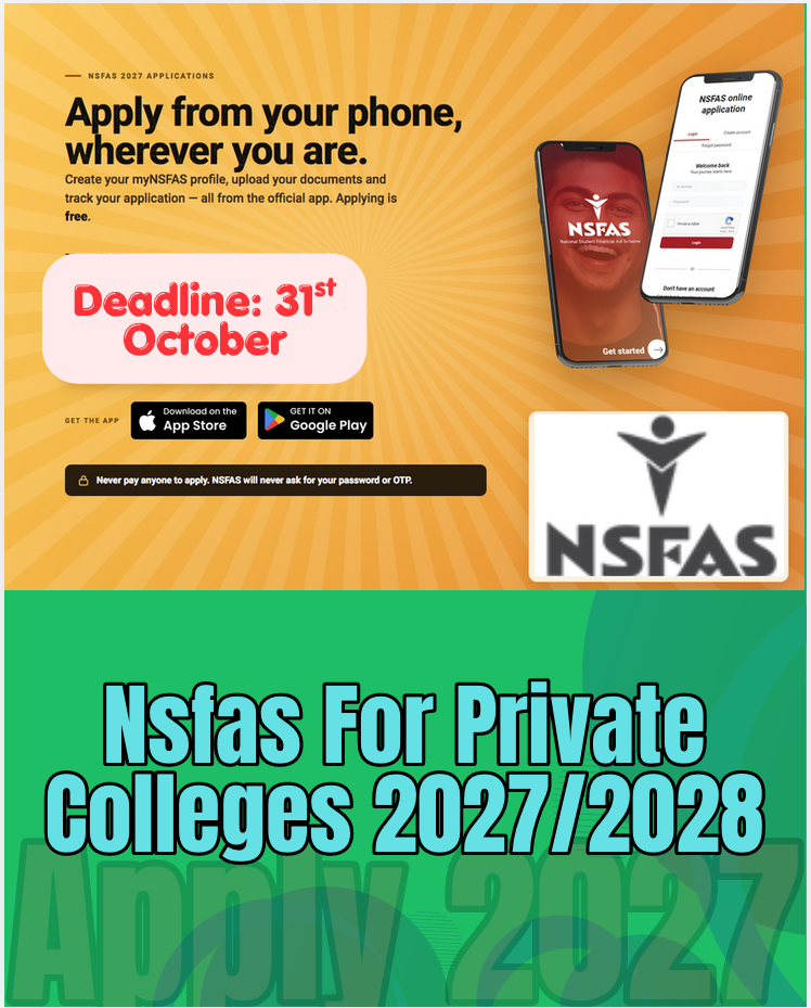 Nsfas For Private Colleges 2027/2028