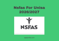 Nsfas For Unisa 2026/2027