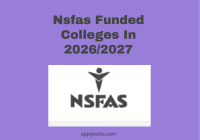 Nsfas Funded Colleges In 2026/2027