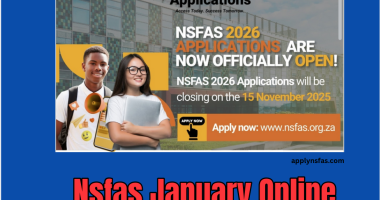 Nsfas January Online Application 2026/2027
