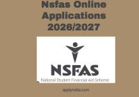 Nsfas Online Applications 2026/2027
