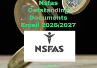 Nsfas Outstanding Documents Email 2026/2027