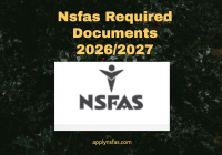 Nsfas Required Documents 2026/2027