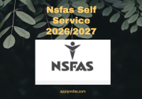 Nsfas Self Service 2026/2027