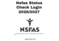 Nsfas Status Check Login 2026/2027