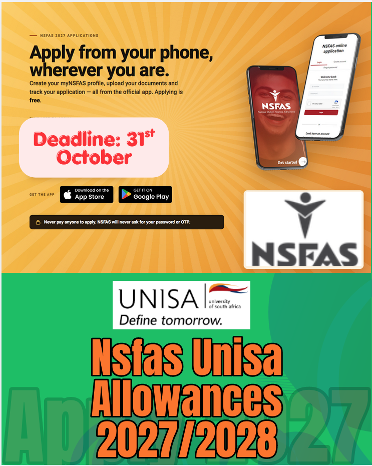 Nsfas Unisa Allowances 2027/2028