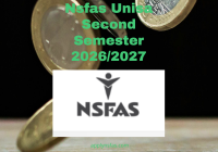 Nsfas Unisa Second Semester 2026/2027