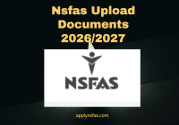 Nsfas Upload Documents 2026/2027