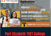 Port Elizabeth TVET College Nsfas Application 2026/2027