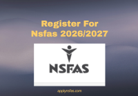 Register For Nsfas 2026/2027