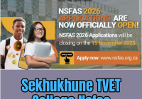 Sekhukhune TVET College Nsfas Application 2026/2027