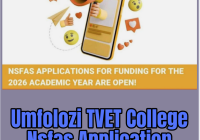 Umfolozi TVET College Nsfas Application 2026/2027