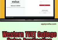 Western TVET College Nsfas Application 2026/2027