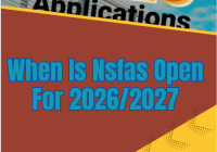 When Is Nsfas Open For 2026/2027