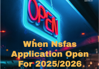 Nsfas Online Application Open For 2025