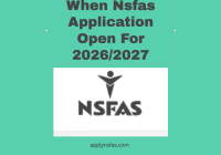 When Nsfas Application Open For 2026/2027