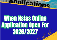 When Nsfas Online Application Open For 2026/2027