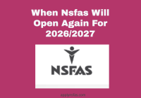 When Nsfas Will Open Again For 2026/2027